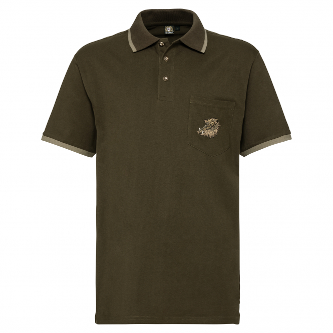 OS Trachten Sonky Poloshirt 1/2 Arm Herren (Oliv) 