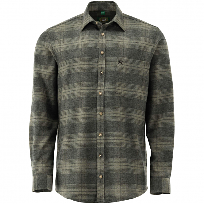 OS Trachten Stagma Slim Fit Jagdhemd Herren (Oliv) 
