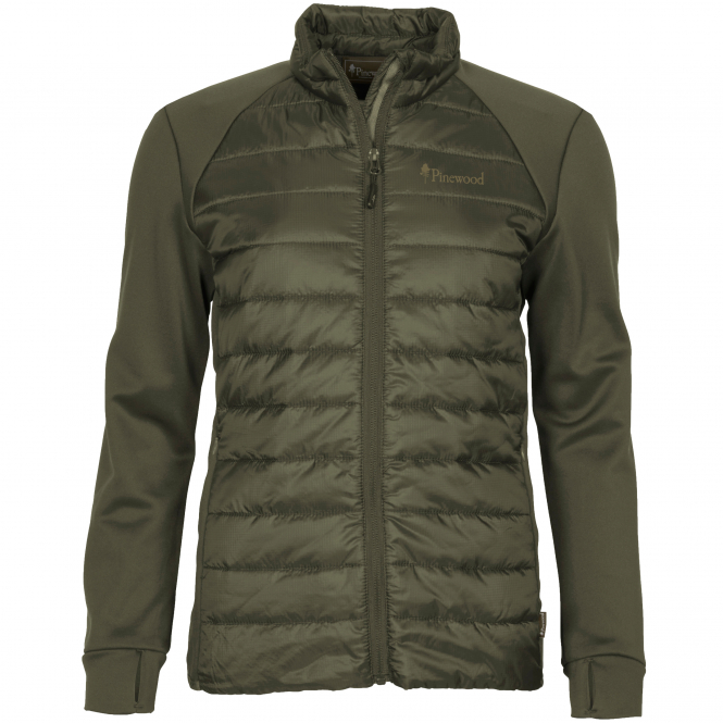 Pinewood Finnveden Hybrid Power Fleece Jacke Damen (Olive) 