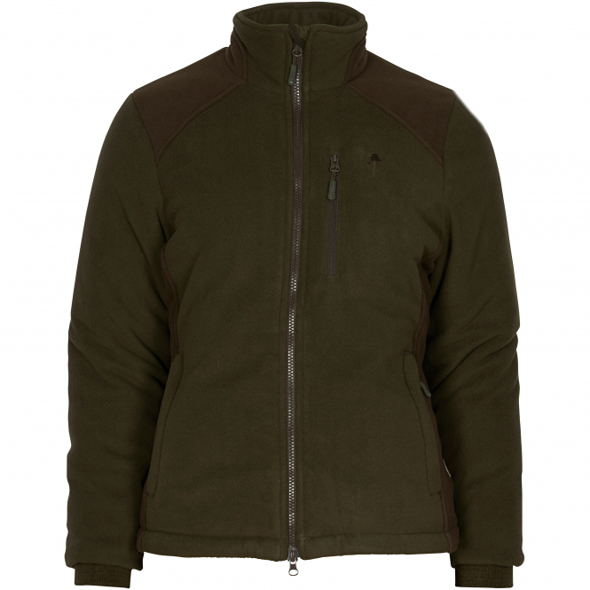 Pinewood Harriette Padded Fleece Jacket Damen (Green/Suede Brown) 
