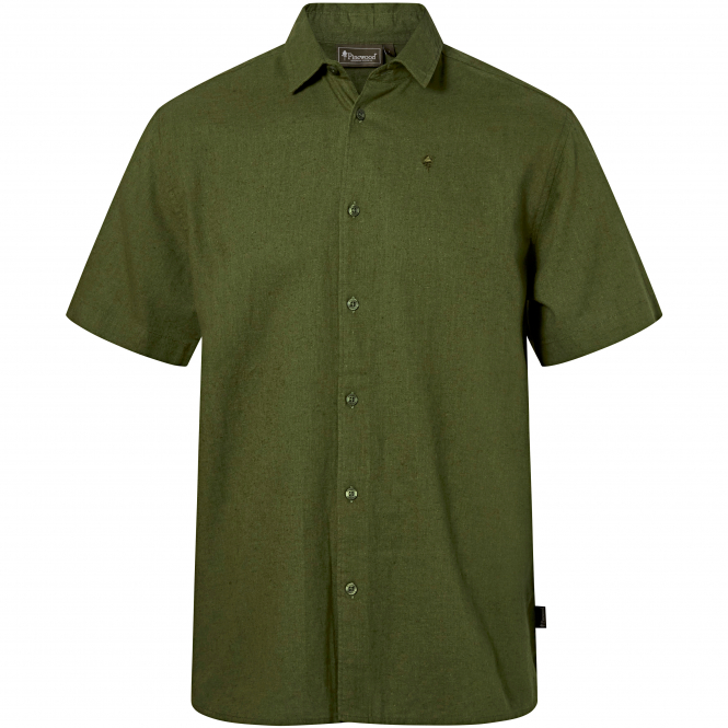 Pinewood Värnamo Hemp Mix S/S Shirt Herren (Pine Green) 