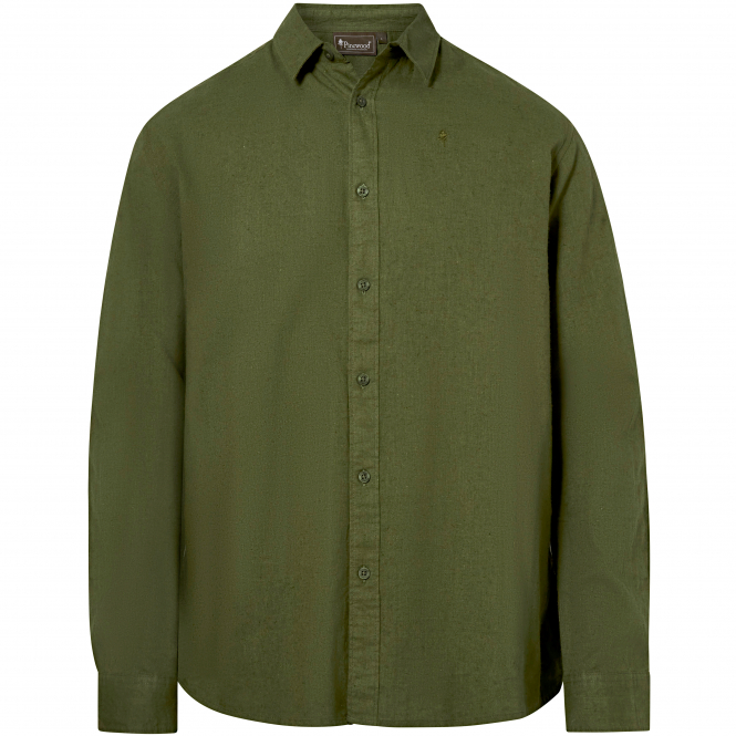 Pinewood Värnamo InsectSafe Hemp Mix L/S Shirt Herren (Pine Green) 