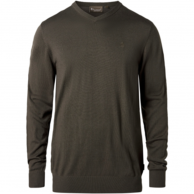 Pinewood Värnamo Merino Sweater Herren (D.Mossgreen) 