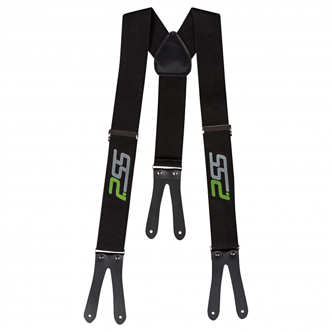 PSS Classic Hosenträger Unisex, zum Knöpfen (Schwarz) 