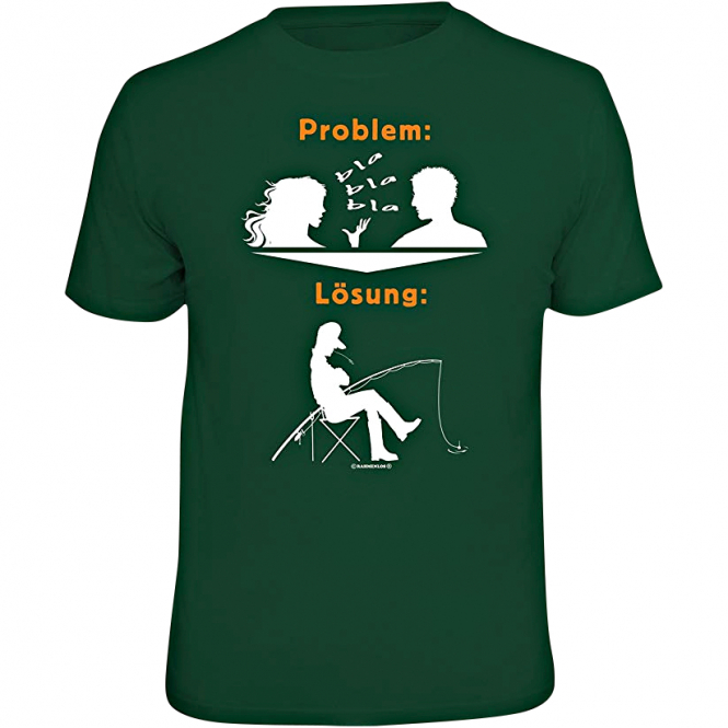 Rahmenlos Herren "Problem - Lösung" T-Shirt Herren (Grün) 