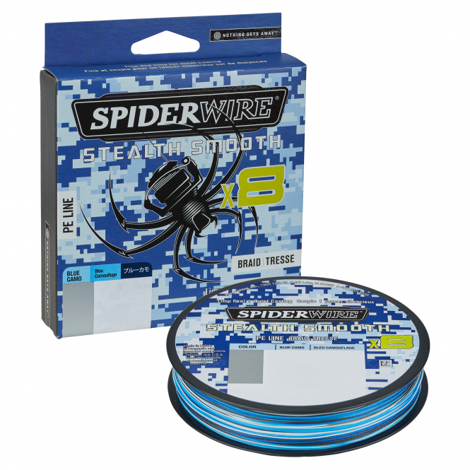 Spiderwire Stealth Smooth x8 PE Braid (Blue Camo, 150 m) 
