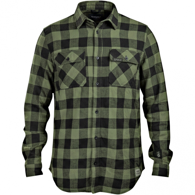 Spika Flannel Check Shirt Herren (Moss Green) 
