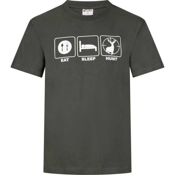 T-Shirt "Eat Sleep Hunt" Herren (Oliv) 