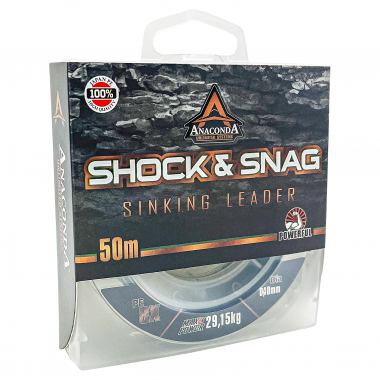 Anaconda Schlagschnur Sinking Shock & Snag Leader (camouflage, 50 m)