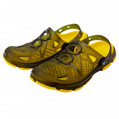 Black Cat Cat Clogs Unisex (Black/Yellow)