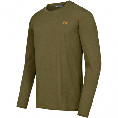 Blaser Base 160 Merino Langarm Hemd Herren (Dunkel Oliv)
