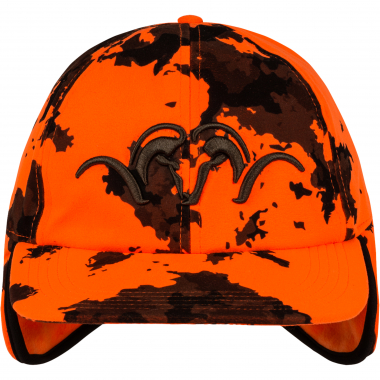 Blaser Suede Blaze Orange Insulated Kappe, mit Ohrenwärmern (Camo)