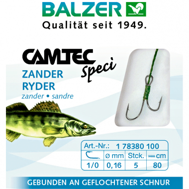 Camtec Ryderhaken mit geflochtener Schnur