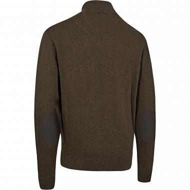 Deerhunter Harrington ½-Zip Strickpullover Herren (Brown Melange)