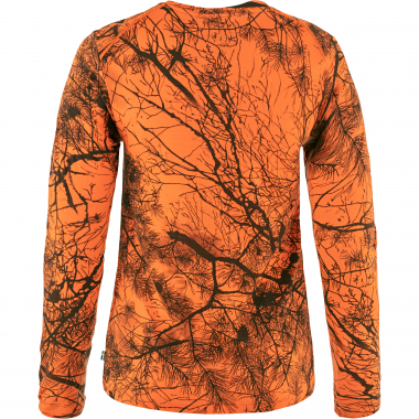 Fjäll Räven Damen Langarm Shirt Värmland Wool (Orange Multi Camo)