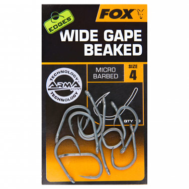 Fox Carp Angelhaken Edges Wide Gape Beaked Hooks X10