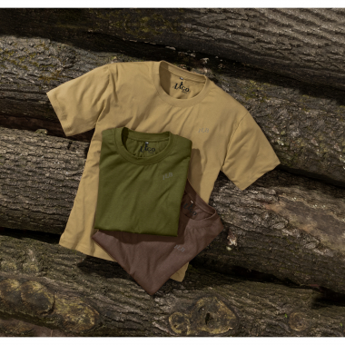 Il Lago 3er Set: T-Shirts Herren (Oliv/Beige/Braun)