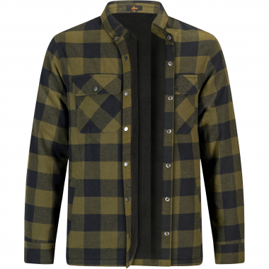Il Lago Hemd Boreal Check Herren (Oliv/Schwarz)