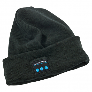 il Lago Prestige Beanie, m. Bluetooth Kopfhörer & LED-Lampe (Schwarz)