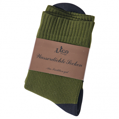 il Lago Prestige Socken Unisex, wasserdicht (Oliv/Schwarz)