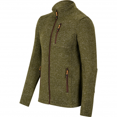 il Lago Prestige Strickfleece-Jacke Dagon Herren (Oliv Meliert)