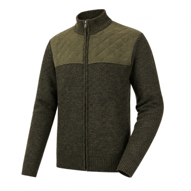 Il Lago Strickfleecejacke Alpenblick Herren (Oliv)