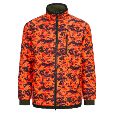 Il Lago Wende-Faserpelzjacke Bergfjord LTX Herren (Dunkel Oliv/phantomX Orange Blaze)