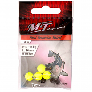 Magic Trout Float Connector Swivel (gelb)