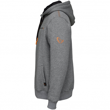 Savage Gear Classic Zip Hoodie Herren (Grey Melange)