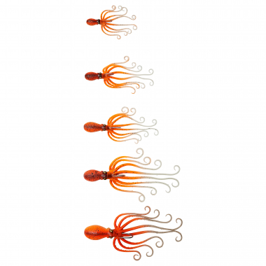 Savage Gear Softbait 3D Octopus (UV Orange Glow)