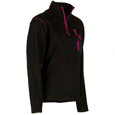 Spinale Fleece Mock-Neck Damen (Braun/Pink)