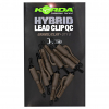 Korda QC Hybrid Lead Clips (Weed/Sillt) Weed/Sillt