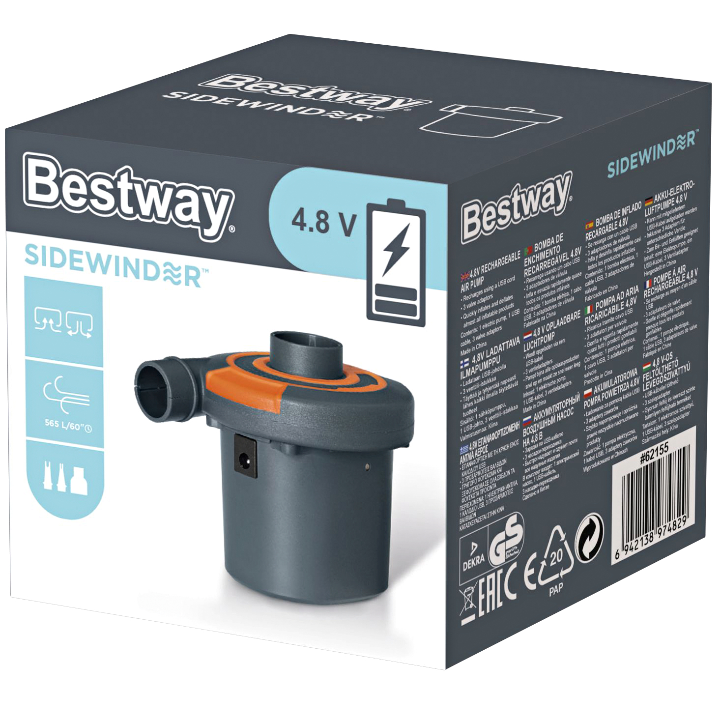 Bestway Akkubetriebene Luftpumpe Sidewinder™ 