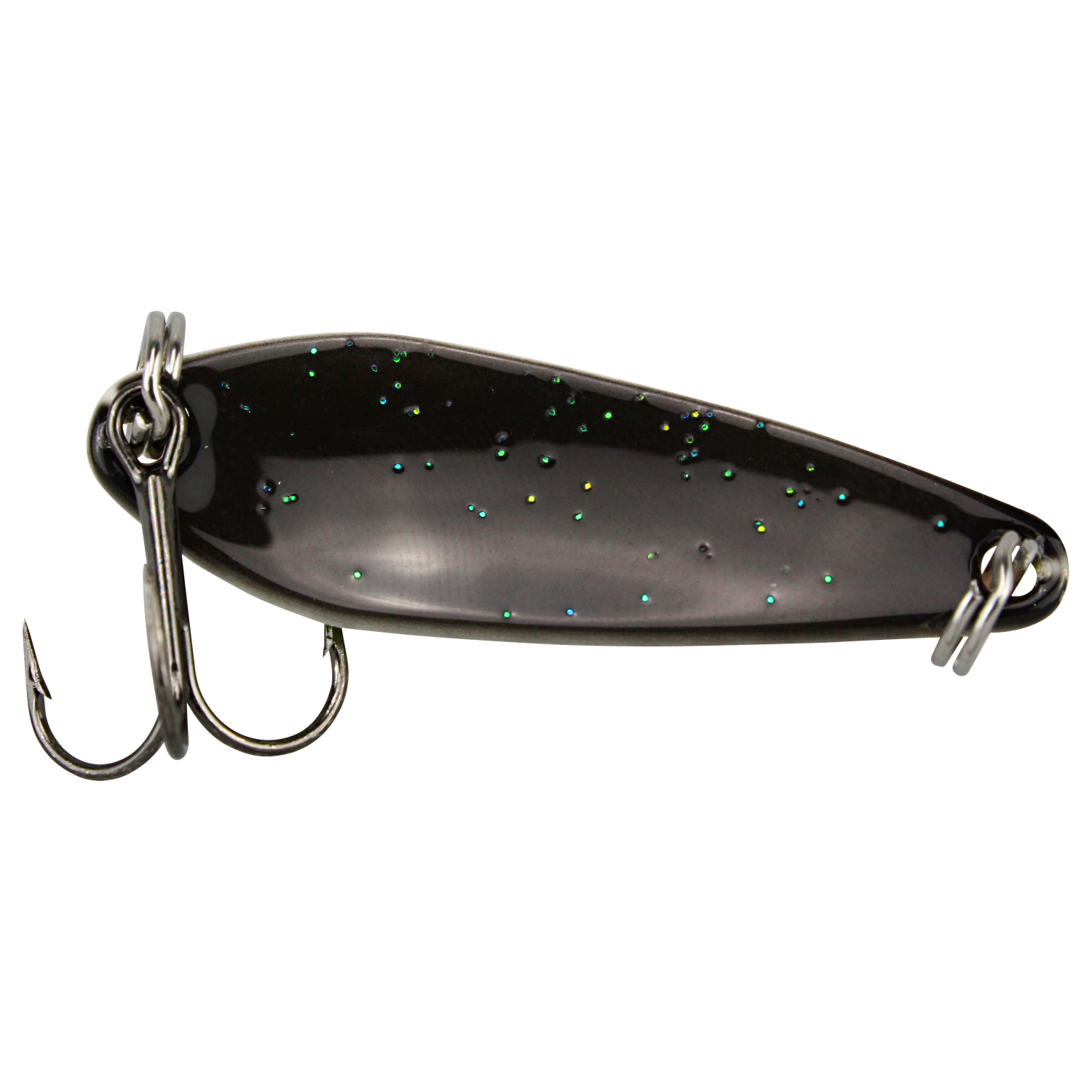 FTM Trout Spoon Omura Lachs (5,0 g, Gelb-Orange/Schwarz Glitter UV) 