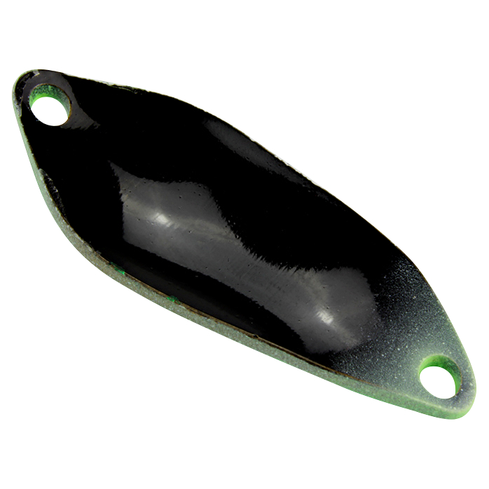 FTM Trout Spoon Strike (2,1 g, Grün/Gelb Glitter, Schwarz UV) 