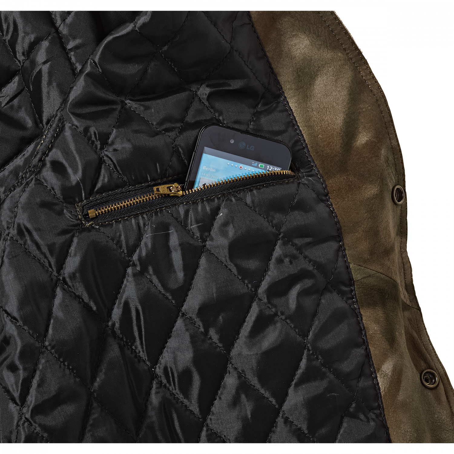 il Lago Prestige Herren Lederweste (camouflage) 