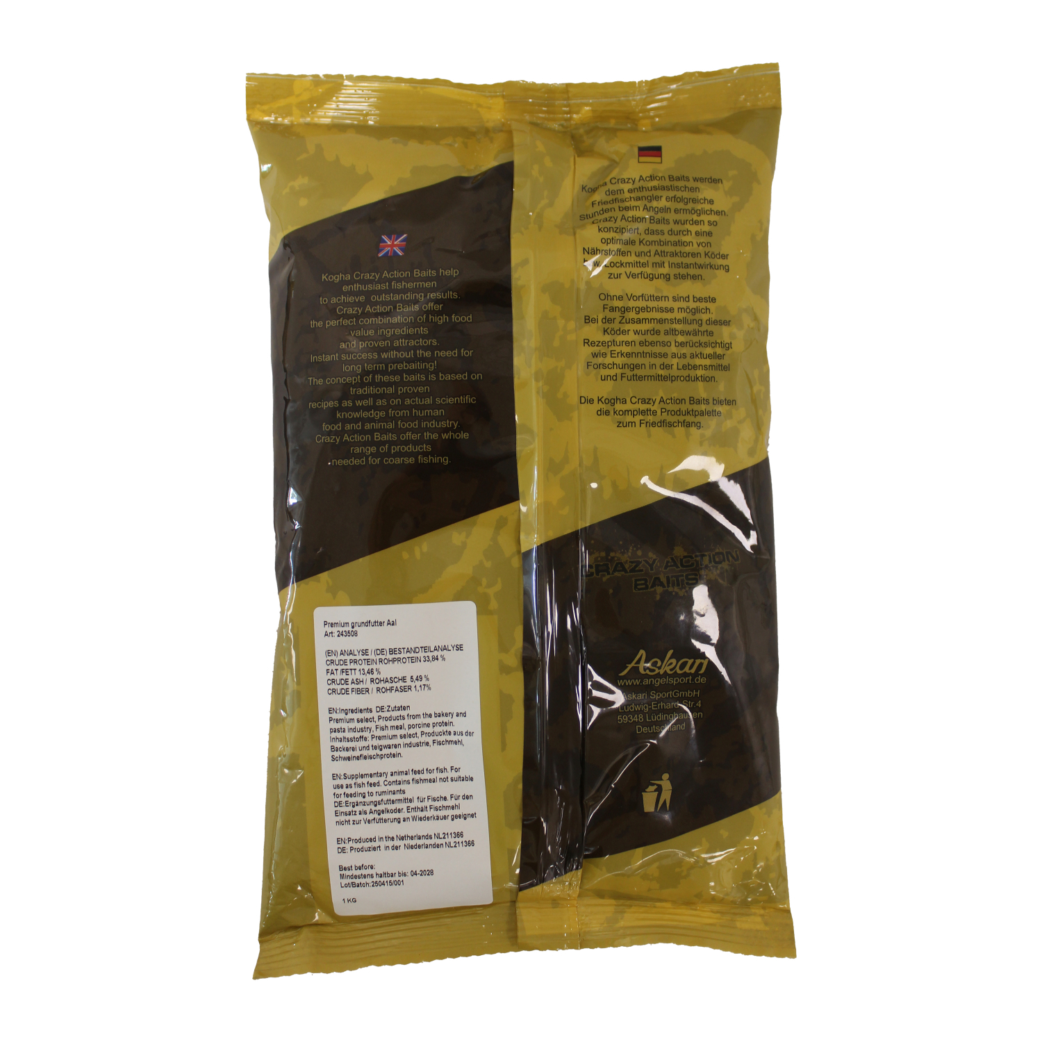 Kogha Crazy Action Baits Grundfutter Aal 