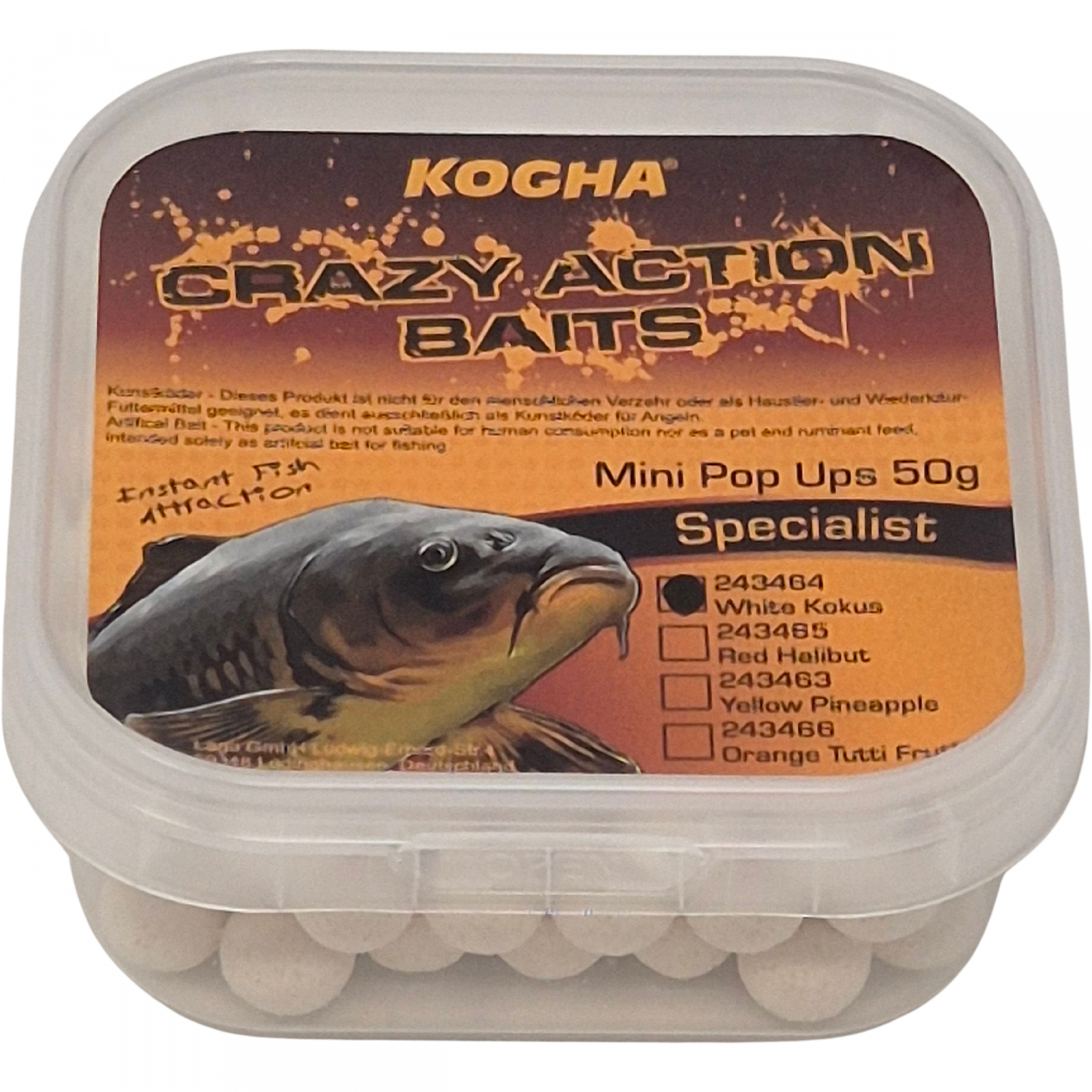 Kogha Crazy Action Baits Mini Pop Ups (Kokos) 