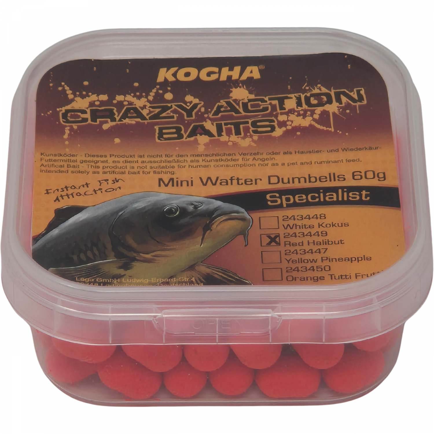 Kogha Crazy Action Baits Mini Wafter Dumbells (Halibut) 