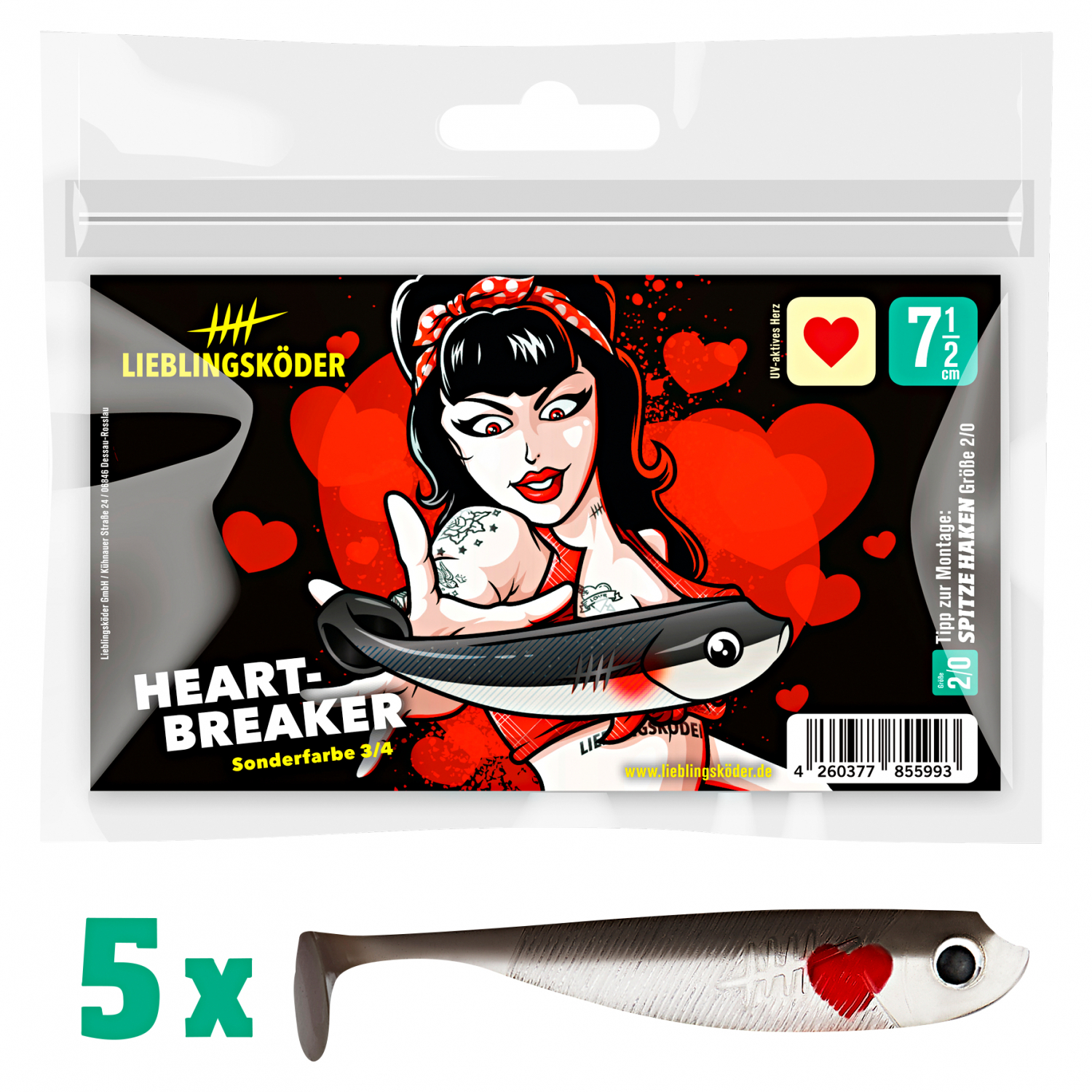 Lieblingsköder Lieblingsköder Heartbreaker Gummifisch 