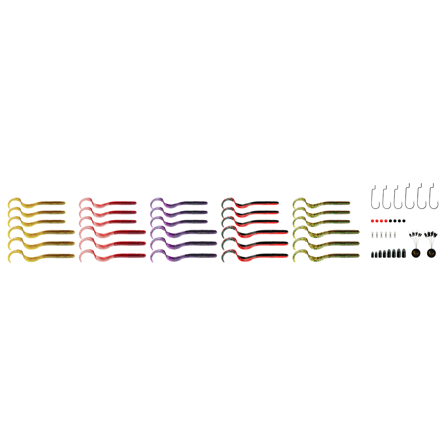 Savage Gear Gummiwürmer Set (Rib Worm Kit) 