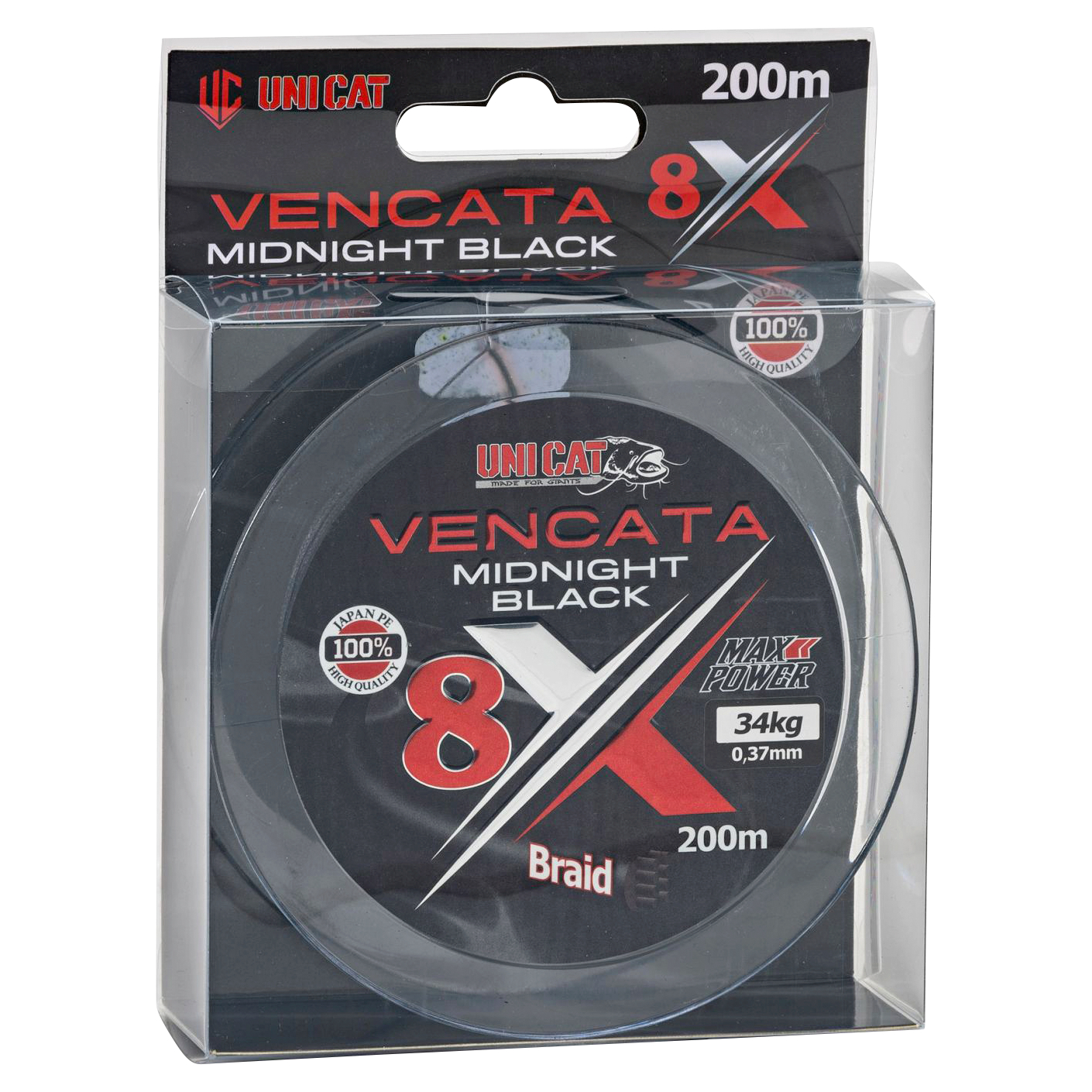 Uni Cat 8x Vencata Midnight Black (200 m) 