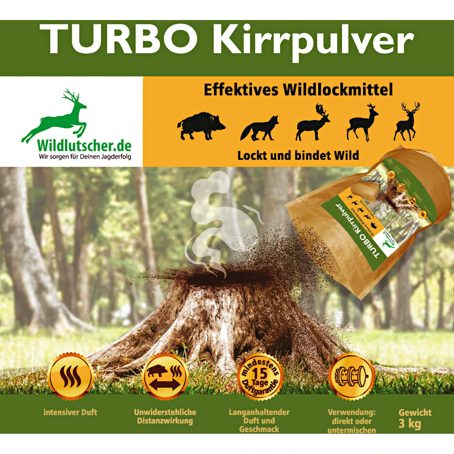 Wildlutscher Kirrpulver Wildlutscher Turbo 