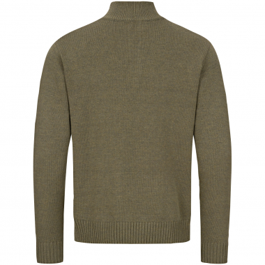 Blaser Herren Woll Halfzip Sweater - oliv