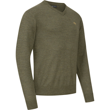 Blaser V-Neck Merino Sweater Herren (Dunkel Oliv)