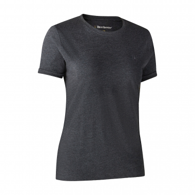 Deerhunter 2er-Pack Ladies Basis T-Shirts Damen (Adventure Green Melange, Grey Melange)