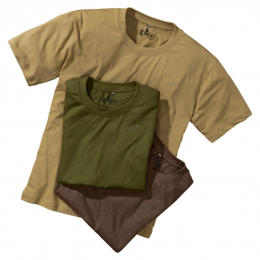Il Lago 3er Set: T-Shirts Herren (Oliv/Beige/Braun)