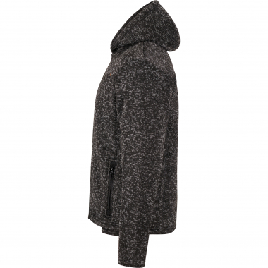 il Lago Prestige Teddy Strickfleece-Jacke Spirit Herren (Schwarz Meliert)