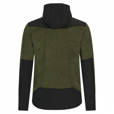 Il Lago Strickfleece-/Softshell-Jacke Wildland Herren (Oliv/Schwarz)