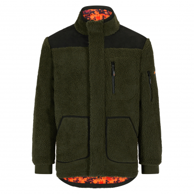 Il Lago Wende-Faserpelzjacke Bergfjord LTX Herren (Dunkel Oliv/phantomX Orange Blaze)